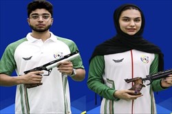 تیم نوجوانان میکس تپانچه ۱۰ متر به مدال نقره رسید