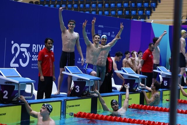 دومین مدال شنای ایران در بازی‌های کشورهای اسلامی/ کسب مدال برنز تیمی در ماده ۴ در ۲۰۰ تیمی